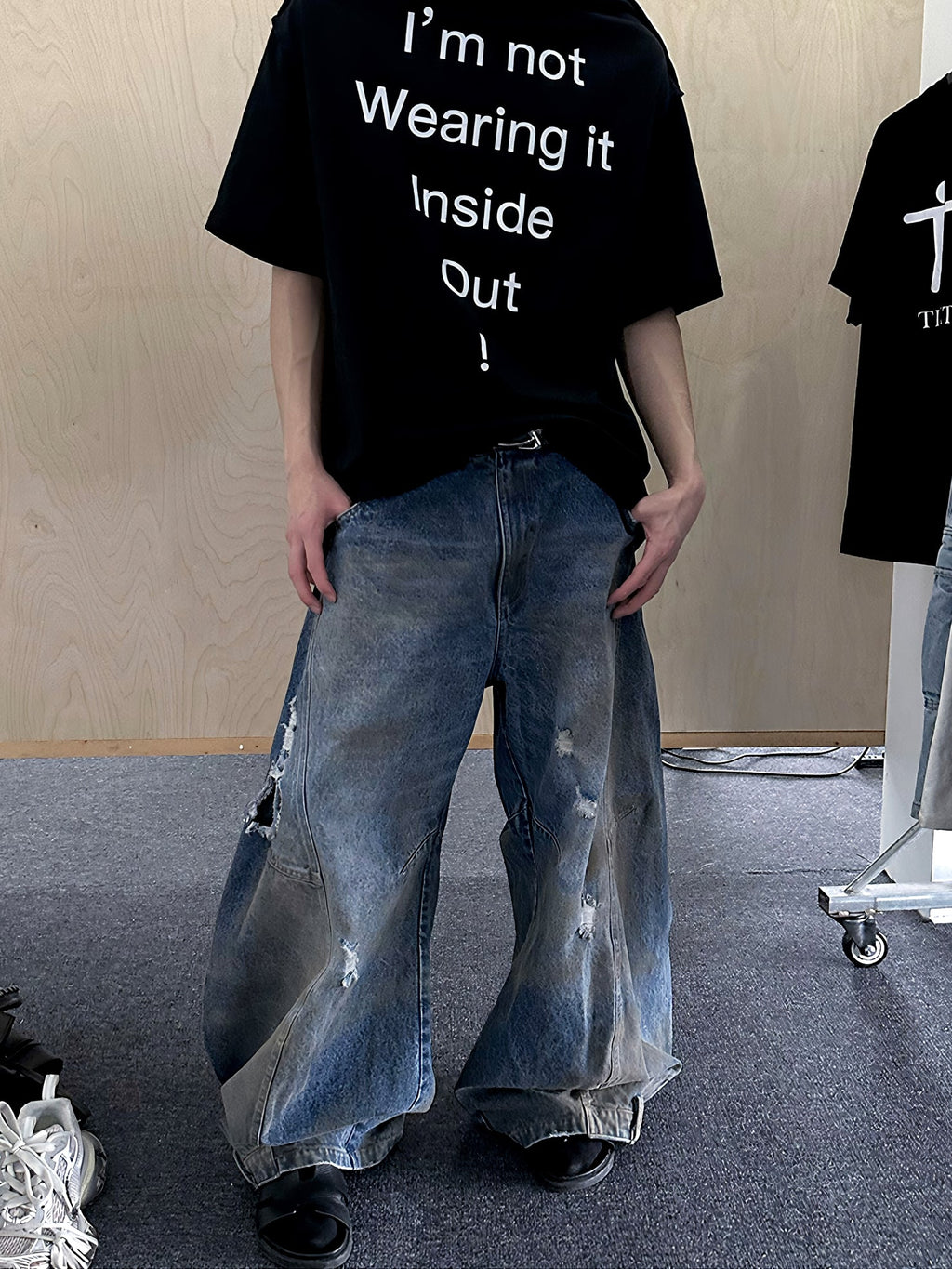 Dirty Baggy Denim Pants  OR0680