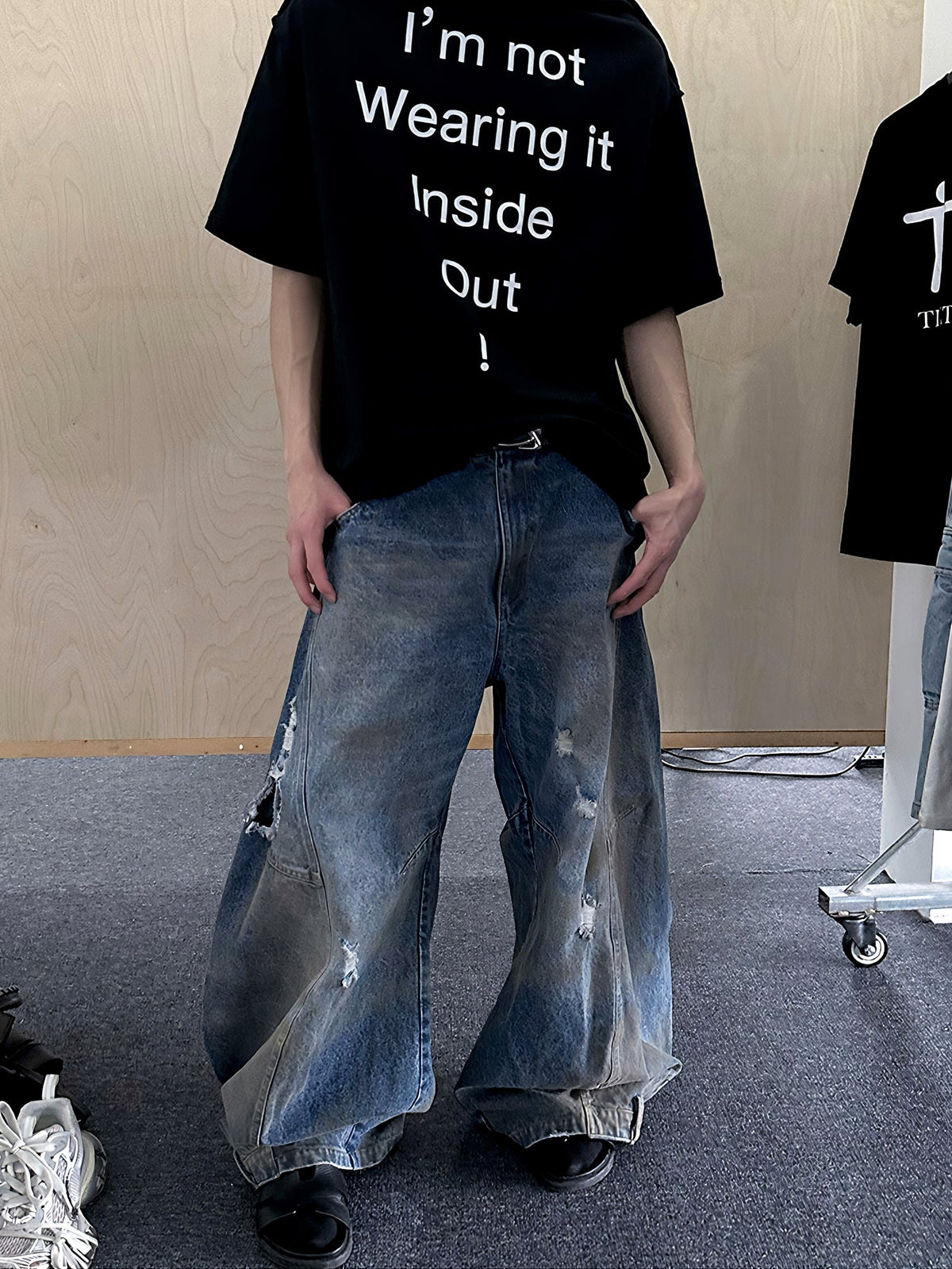 Dirty Baggy Denim Pants  OR0680