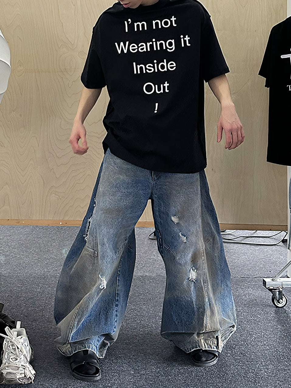 Dirty Baggy Denim Pants  OR0680