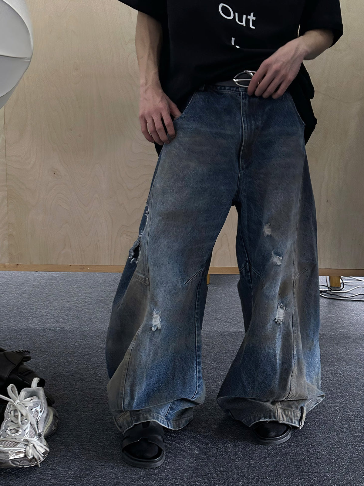 Dirty Baggy Denim Pants  OR0680