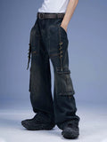 Metal Ring Denim Cargo Pants  OR0681