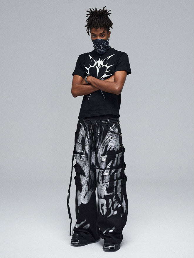 Drawstring Silver Work Pants  OR0682