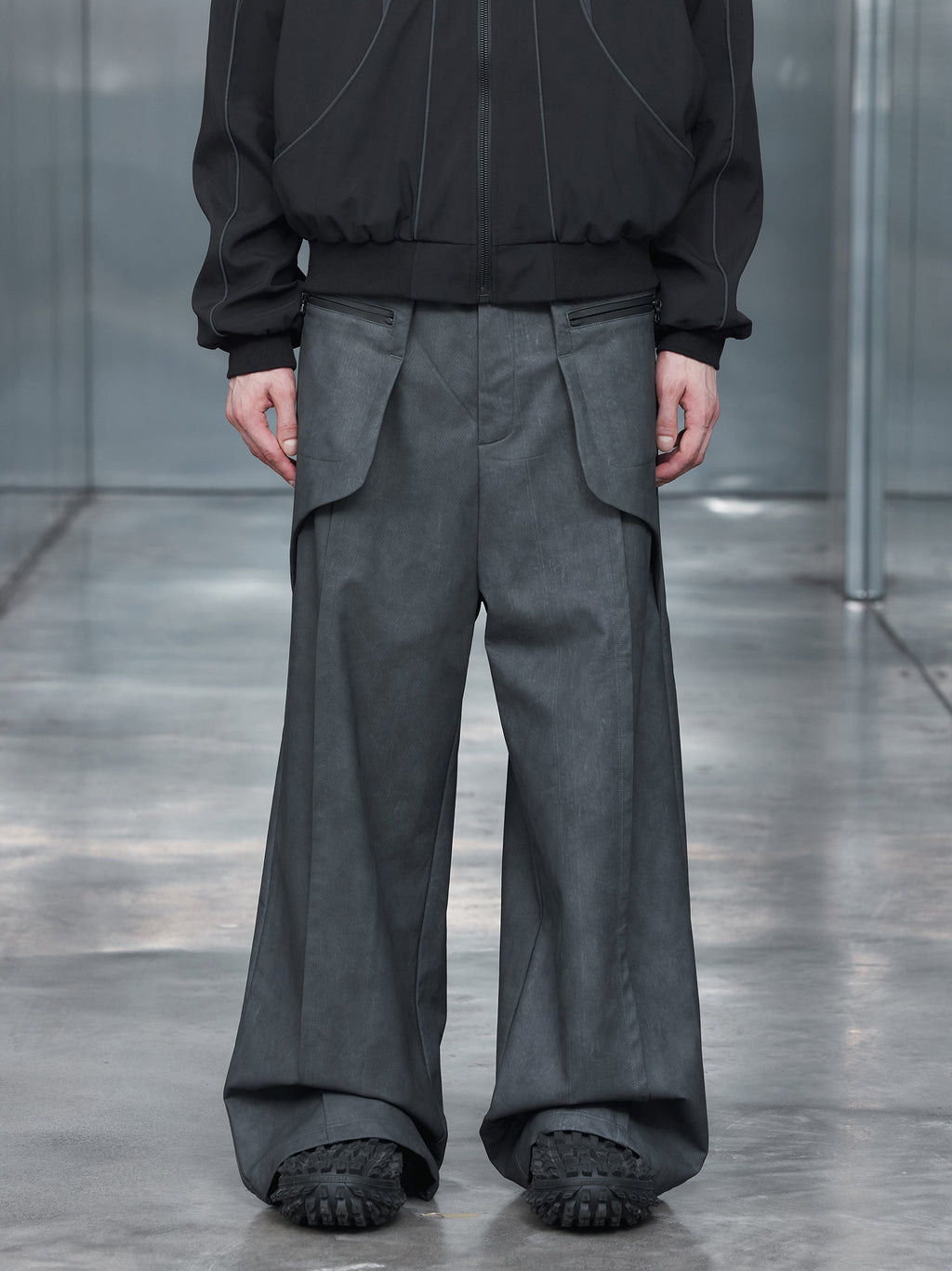 Zip Pocket Wide Pants  OR0684
