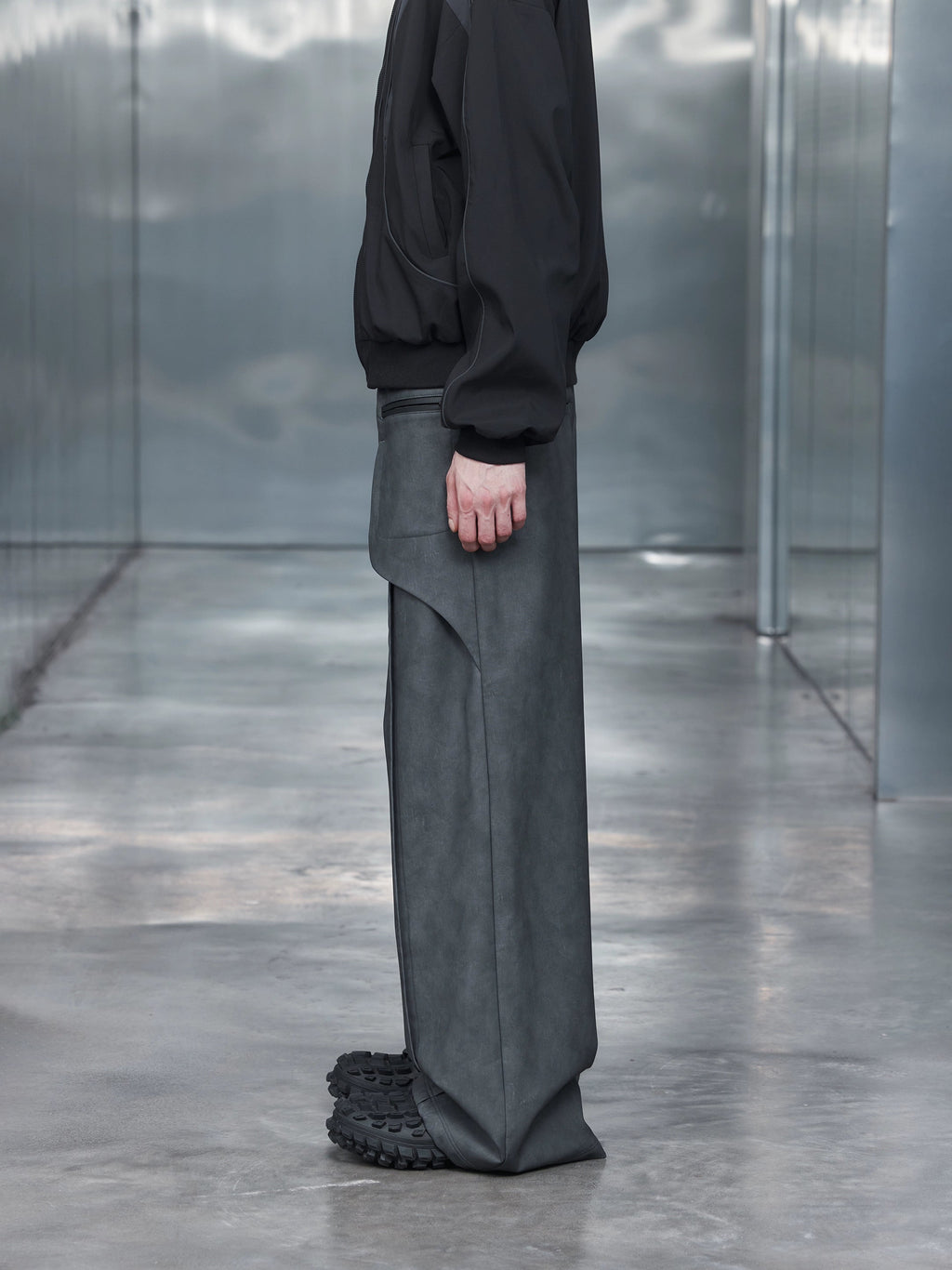 Zip Pocket Wide Pants  OR0684