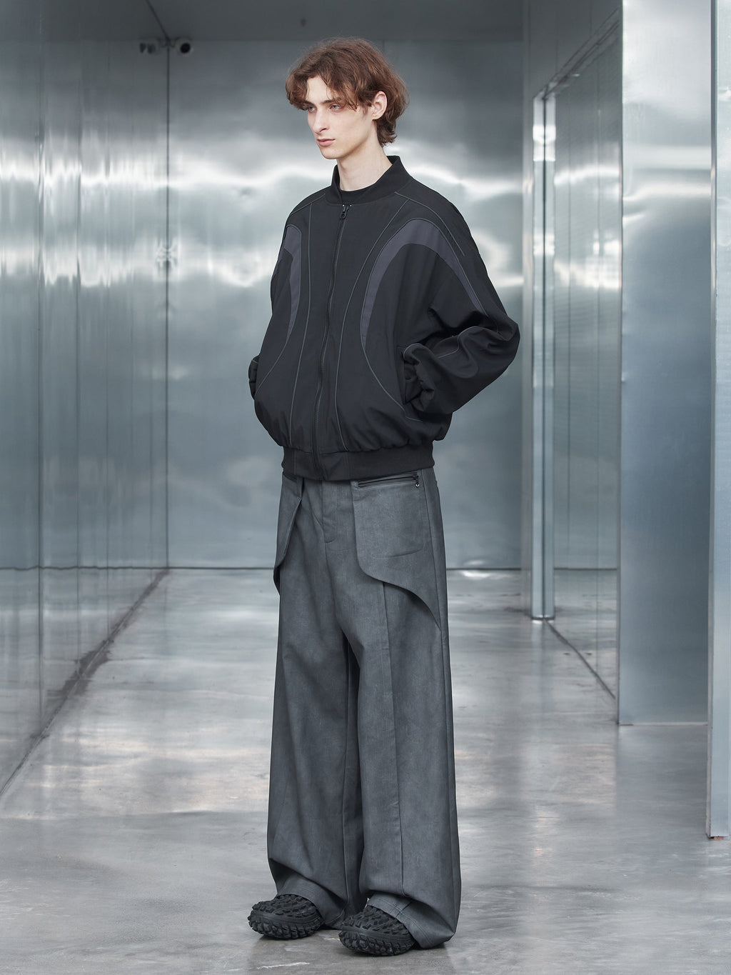Zip Pocket Wide Pants  OR0684