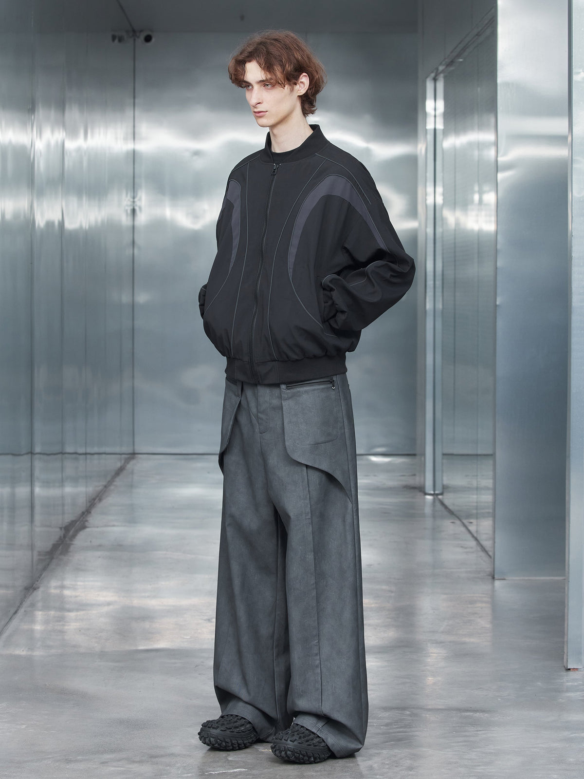 Zip Pocket Wide Pants  OR0684