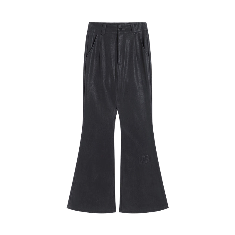 Pocket Flare Leather Pants  OR0686