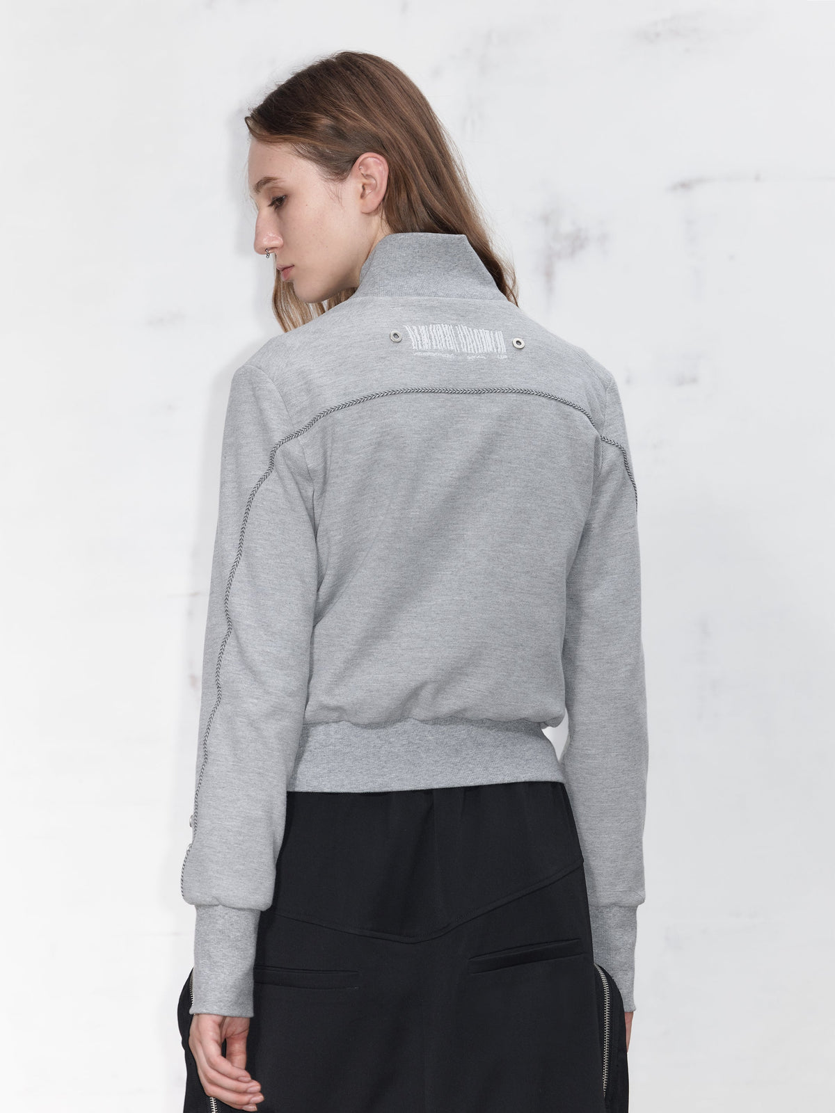 Pocket Knit Slim Short Jacket  OR0687