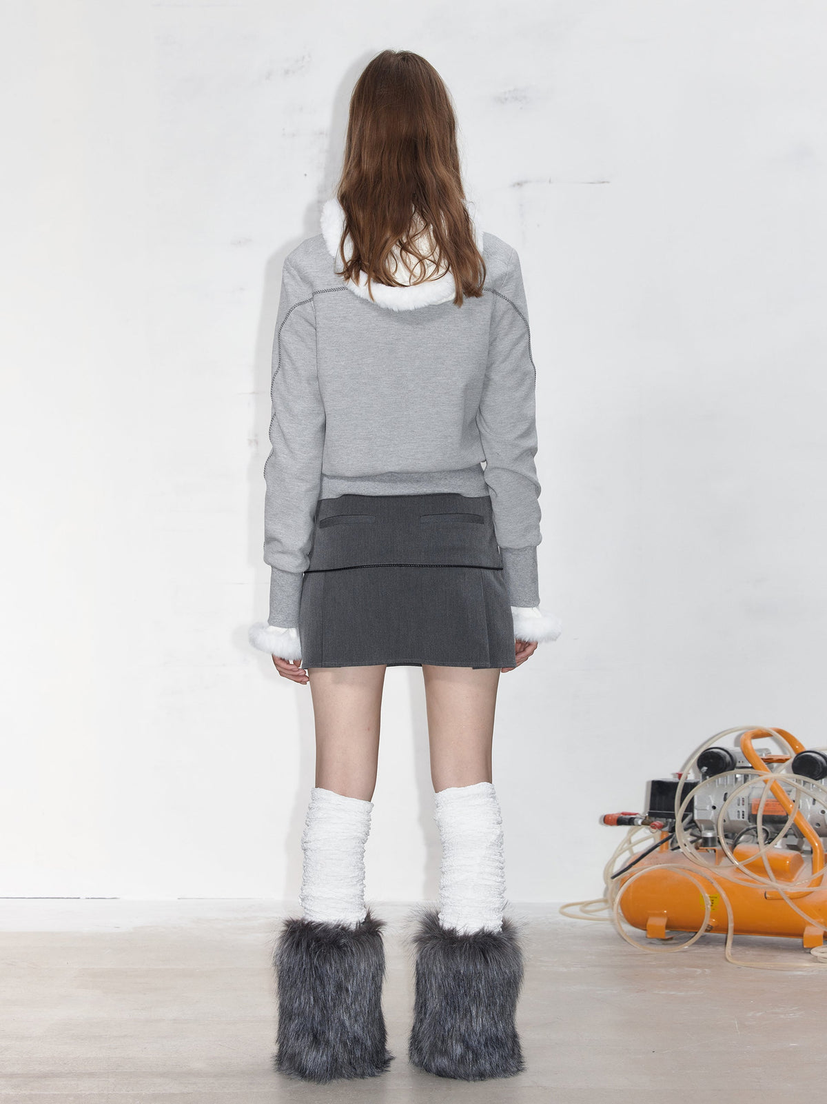 Pocket Knit Slim Short Jacket  OR0687