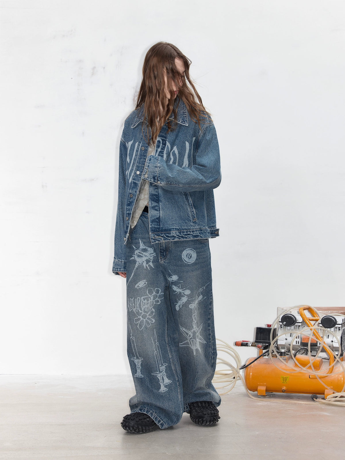 Graffiti Loose Denim Jacket  OR0688