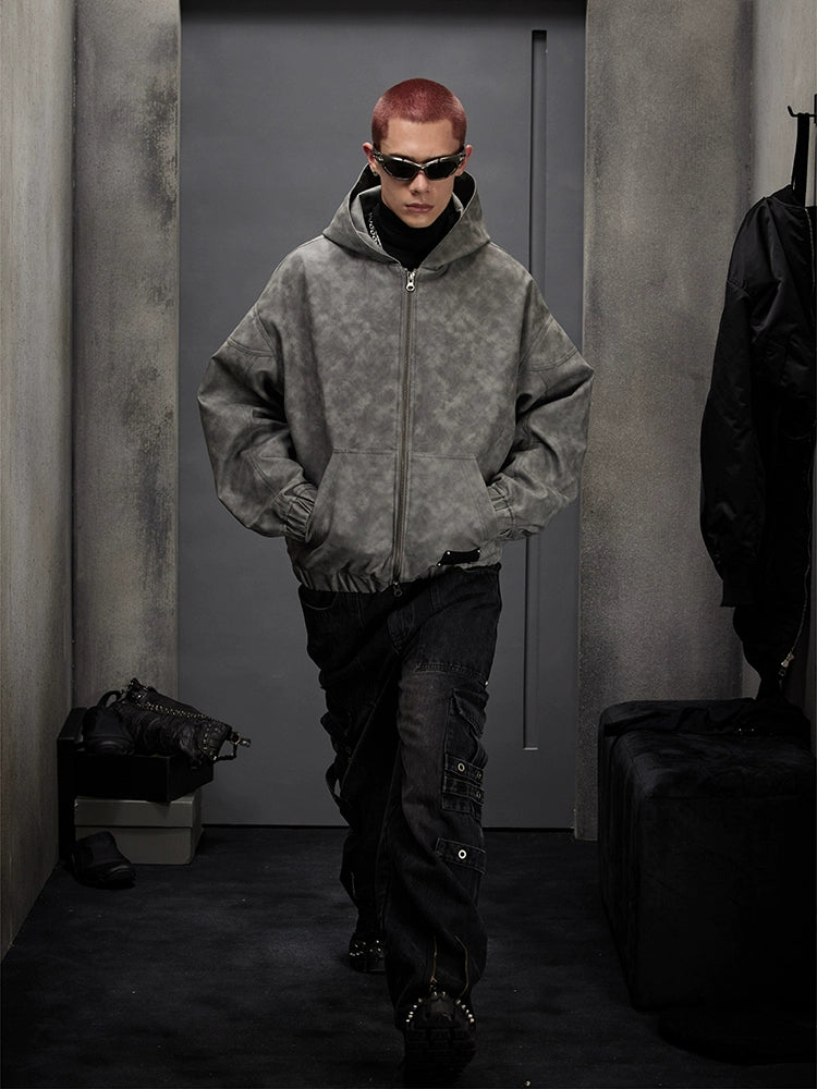 Studs Zip Up Hoodie  OR0693