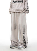 Acid wash design subculture initial pants  OR0701