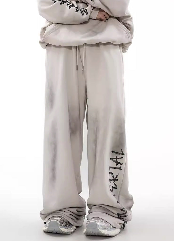 Acid wash design subculture initial pants  OR0701