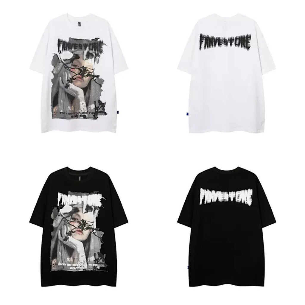 Battle Rose Perlaid T-shirt  OR0703