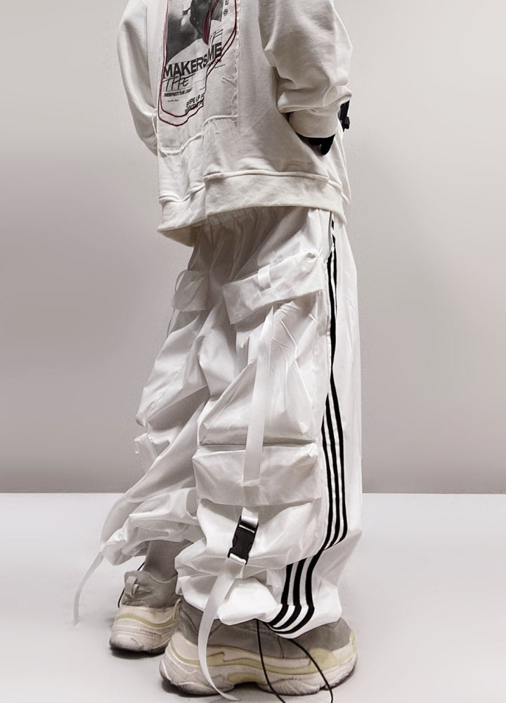 Remake Back belt silhouette line base pants  OR0708