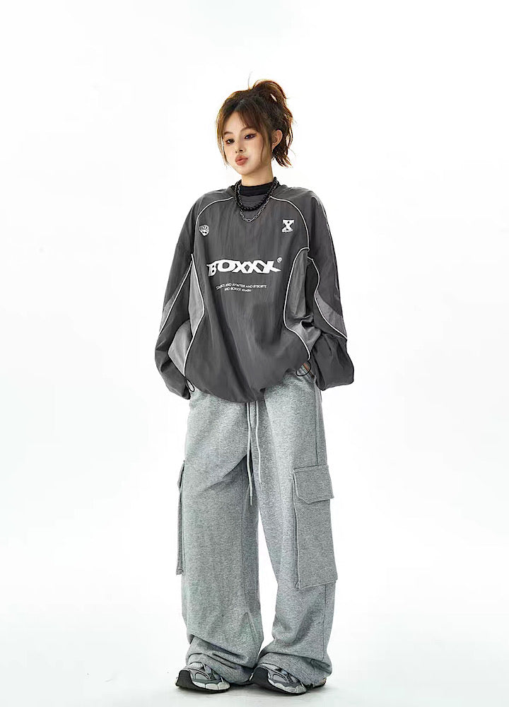Sporty Design Casualment Balloon Silhouette Sweatshirts  OR0712