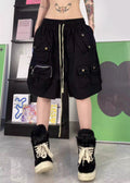 Multi-pocket design half-silhouette cargo pants  OR0732