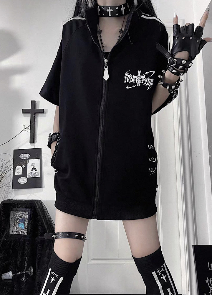 Sporty line design cross point full-length short-sleeved Set-up  OR0736