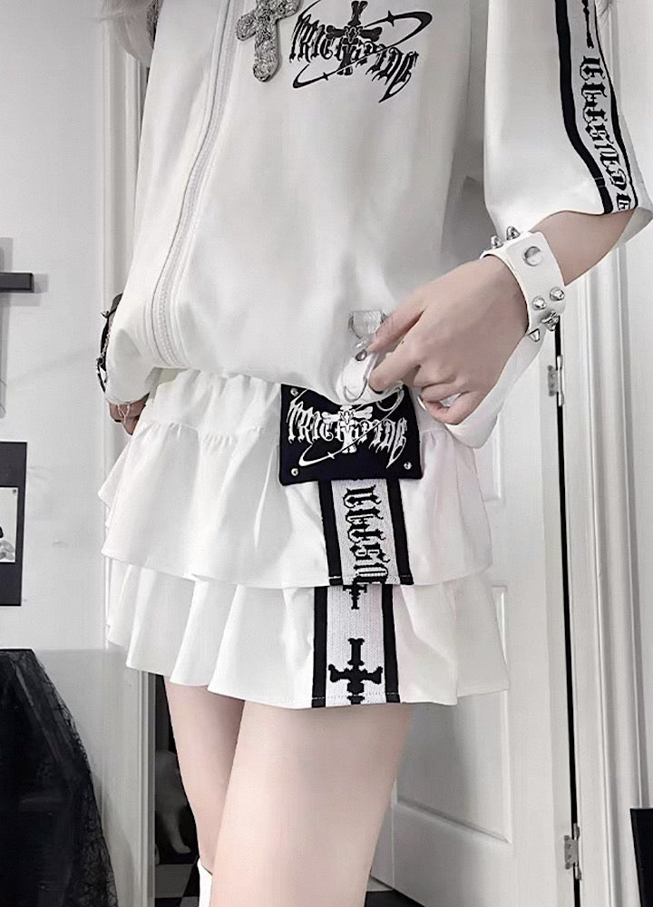 Sporty line design cross point full-length short-sleeved Set-up  OR0736