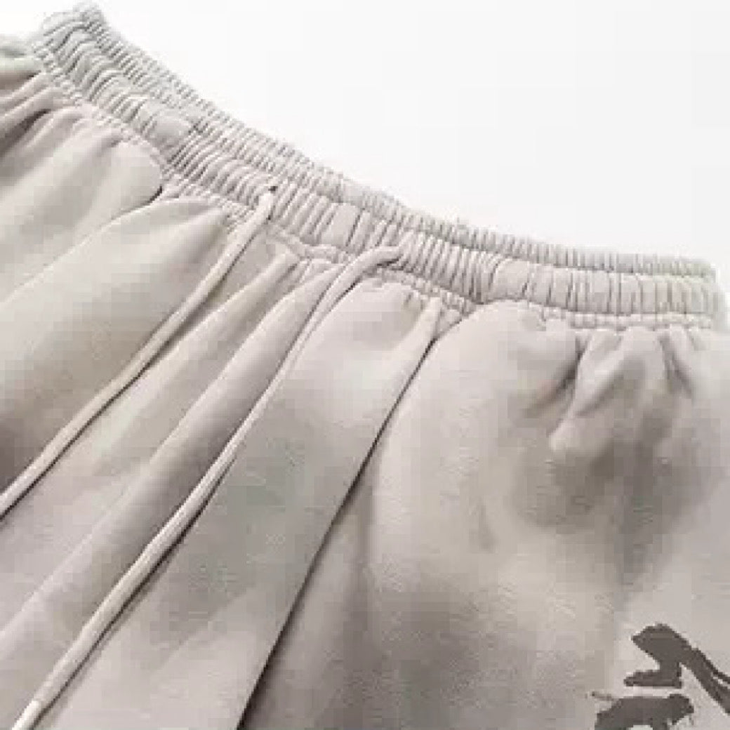 Fully washed initial design mid-length shorts  OR0745
