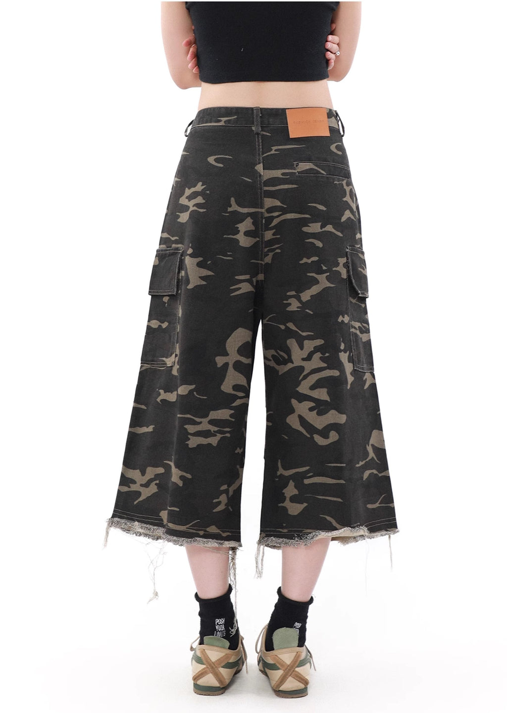 Long length design grunge style camouflage cargo pants  OR0759