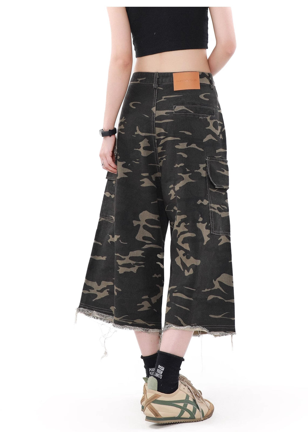 Long length design grunge style camouflage cargo pants  OR0759