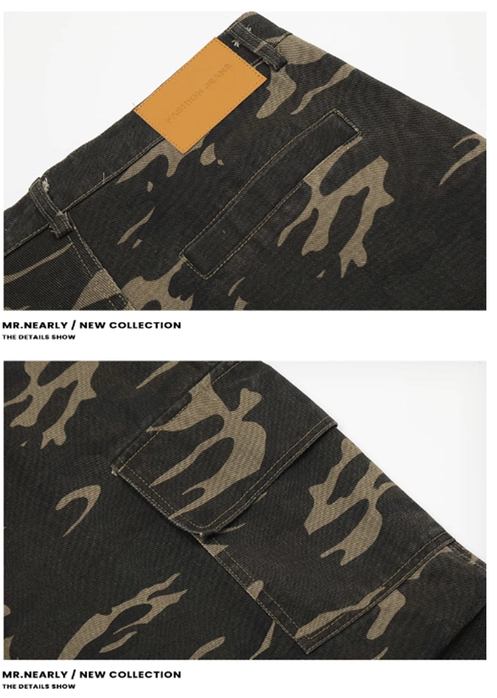 Long length design grunge style camouflage cargo pants  OR0759