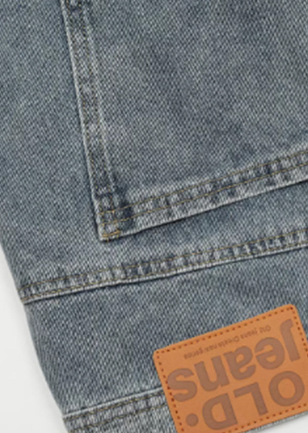 Short silhouette inside out gimmick denim pants  OR0763