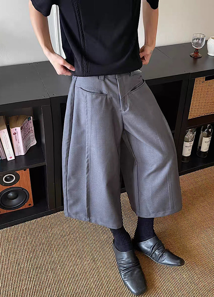 Wide silhouette cool slacks design shorts  OR0776