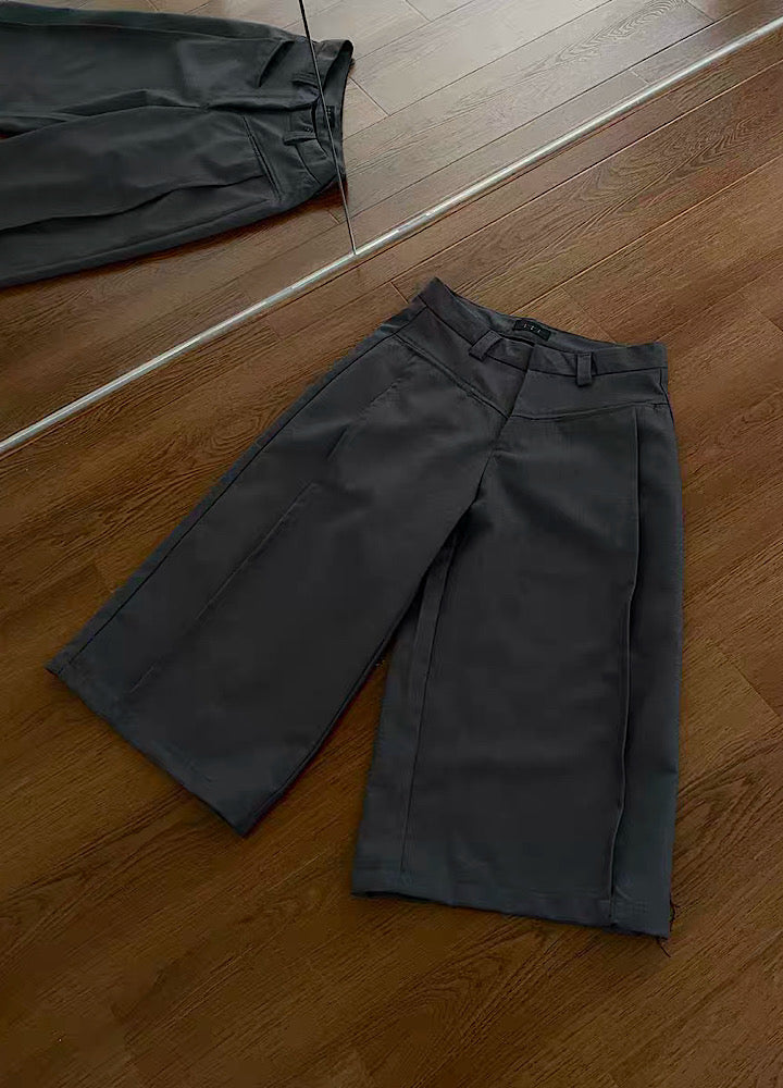 Wide silhouette cool slacks design shorts  OR0776