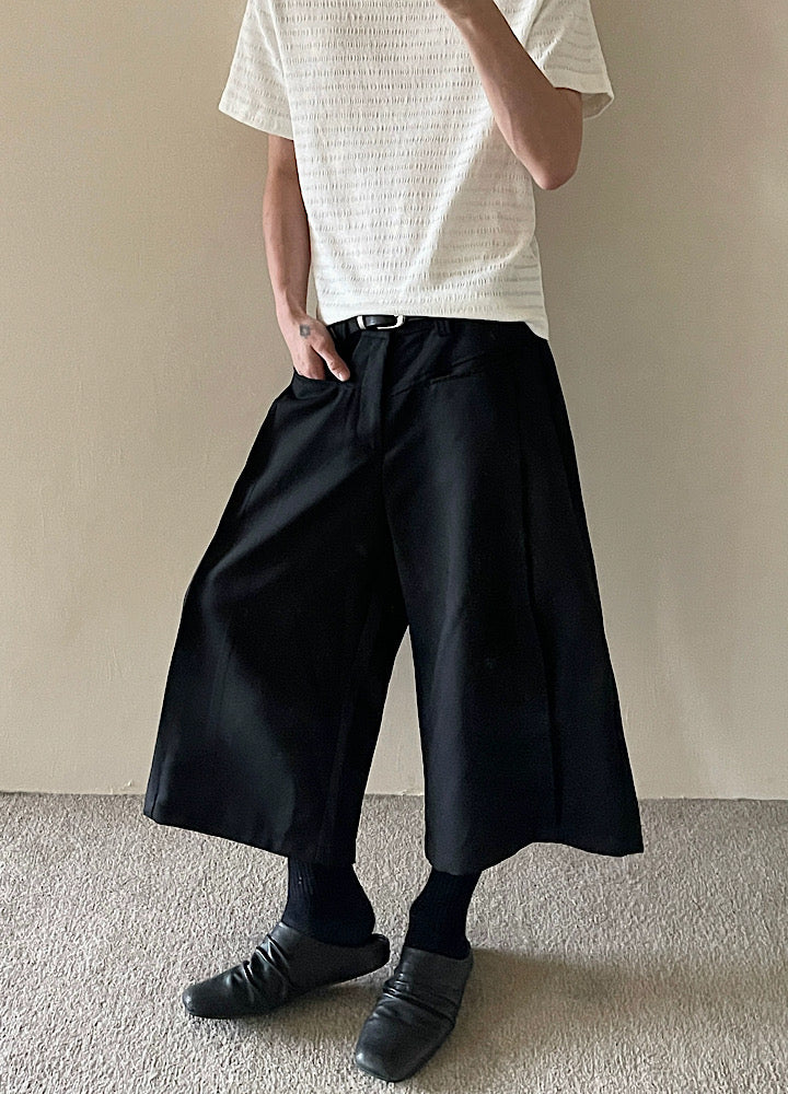 Wide silhouette cool slacks design shorts  OR0776