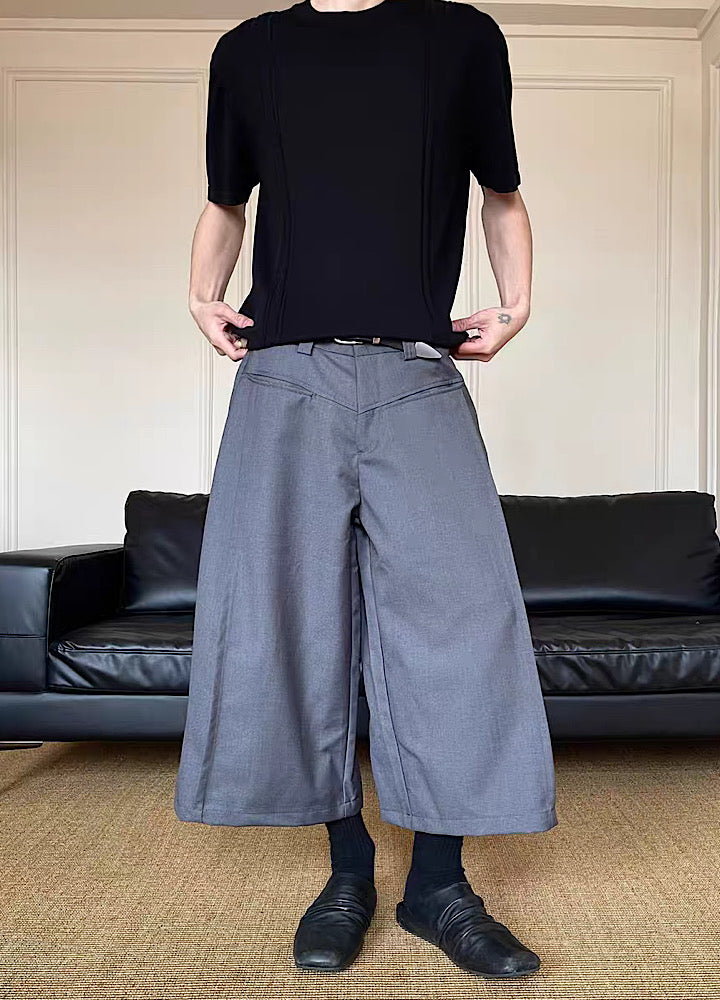 Wide silhouette cool slacks design shorts  OR0776