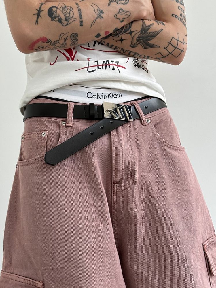 Retro wash color wide leg short pants  OR0786