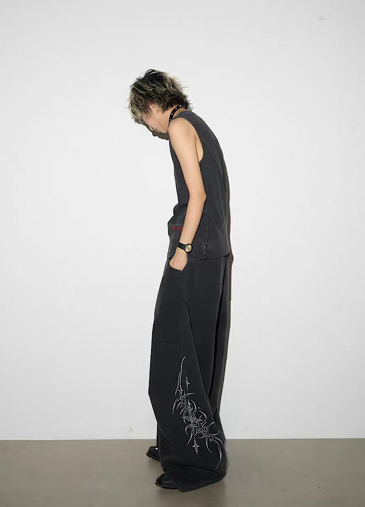 Dirty Number Flame Design Washed Sweat Setup  OR0787