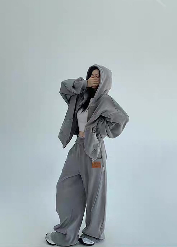 Simple design casual style normcore sweatsuit setup  OR0790