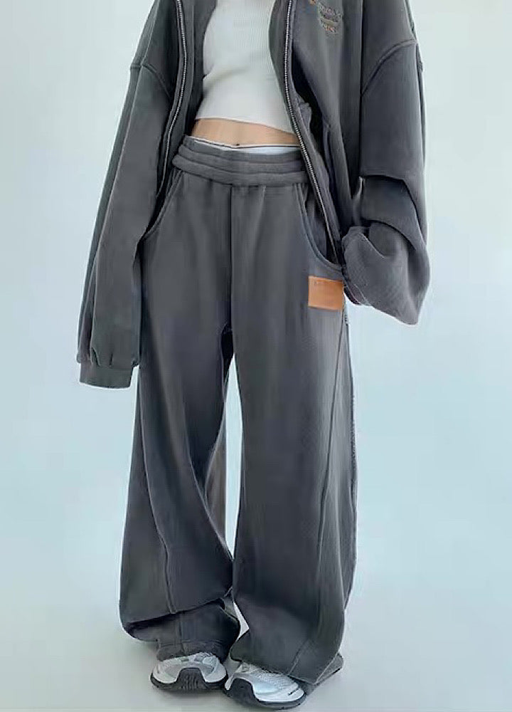 Simple design casual style normcore sweatsuit setup  OR0790