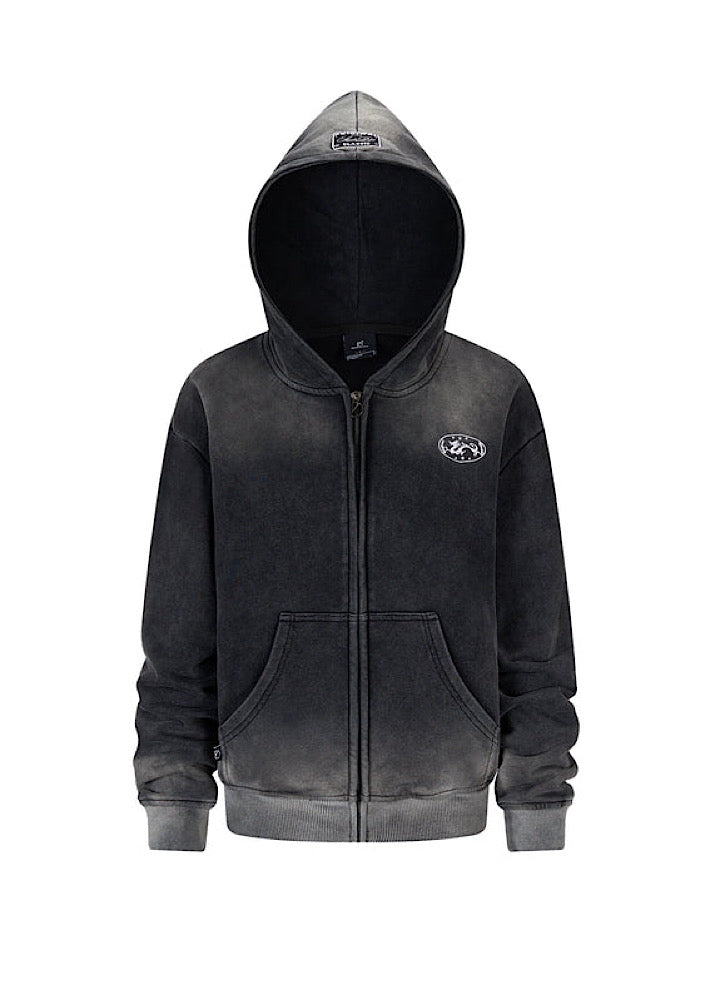 Stylish initial design on the back, washed sweatsuit setup  OR0794