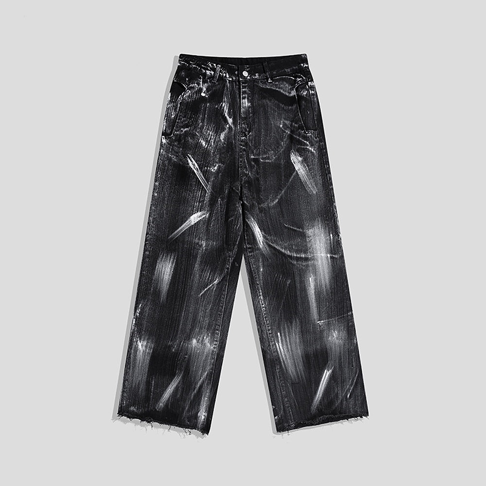 Random wash dark street denim setup  OR0800