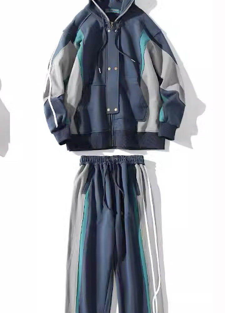 Casual sporty line base hoodie and pats setup  OR0804