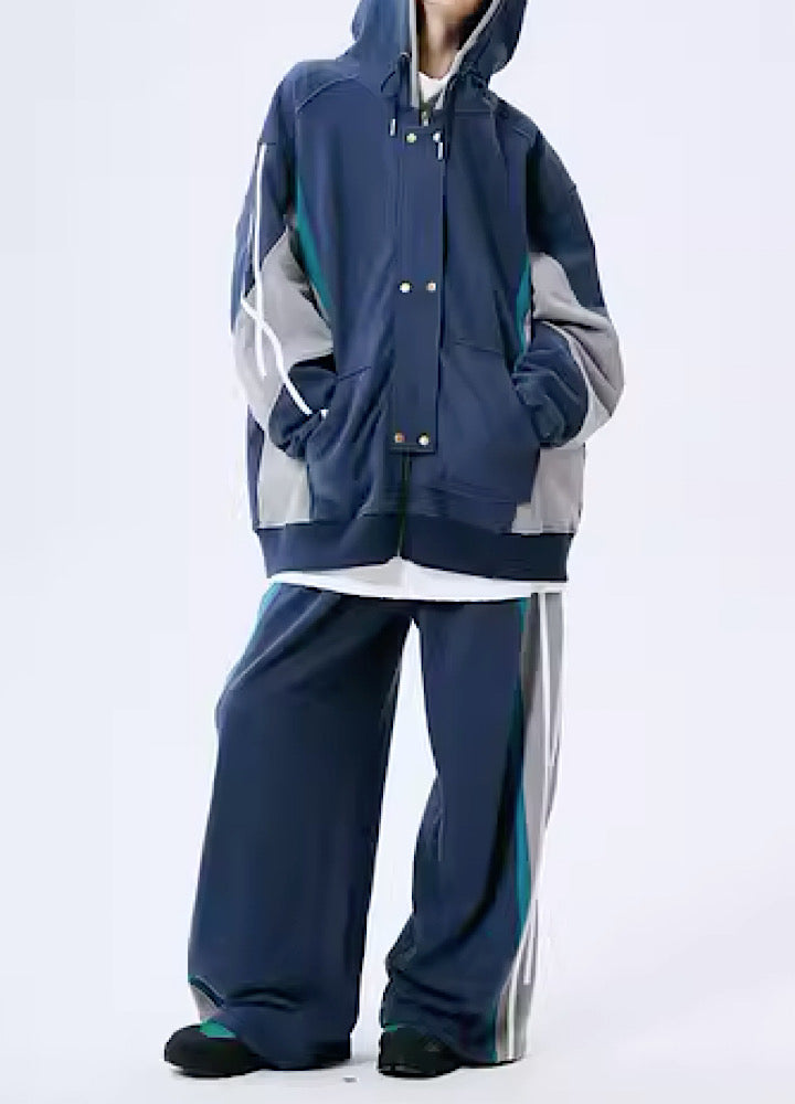 Casual sporty line base hoodie and pats setup  OR0804
