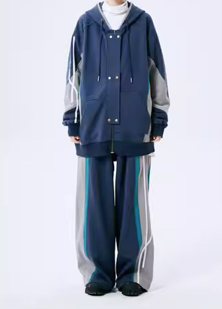 Casual sporty line base hoodie and pats setup  OR0804