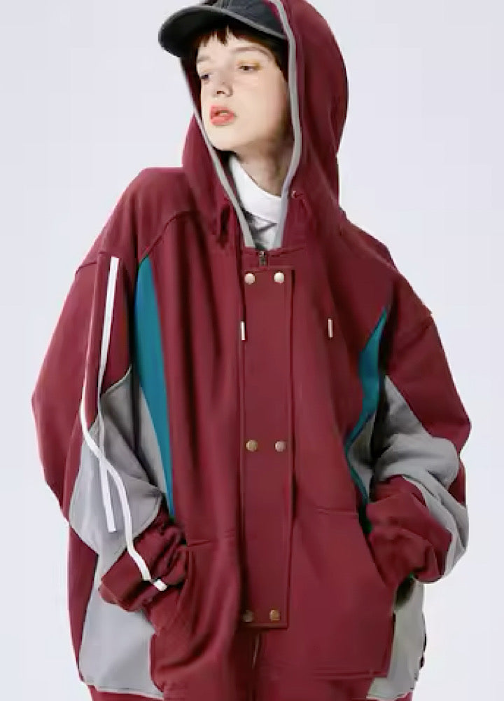 Casual sporty line base hoodie and pats setup  OR0804