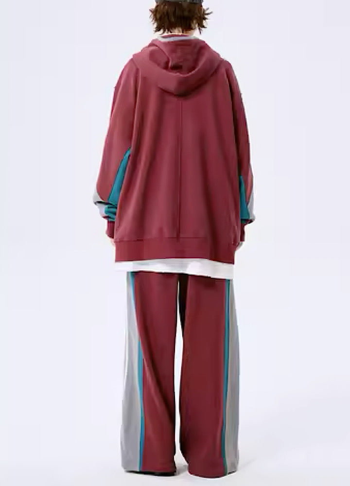 Casual sporty line base hoodie and pats setup  OR0804