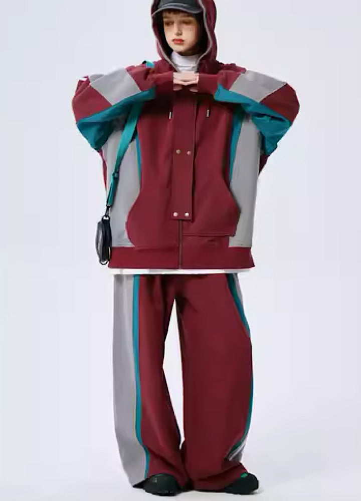 Casual sporty line base hoodie and pats setup  OR0804