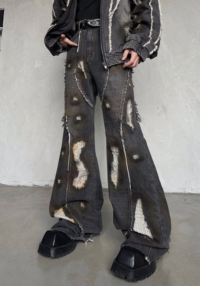 Infinity Distressed Vintage Backround Denim Set up  OR0806