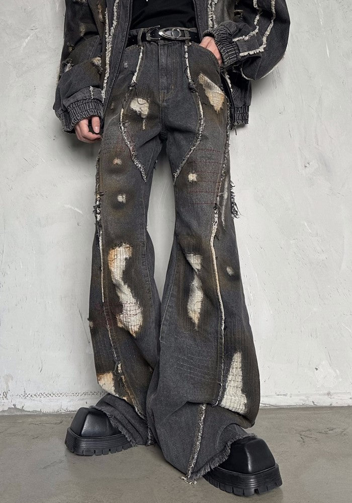 Infinity Distressed Vintage Backround Denim Set up  OR0806