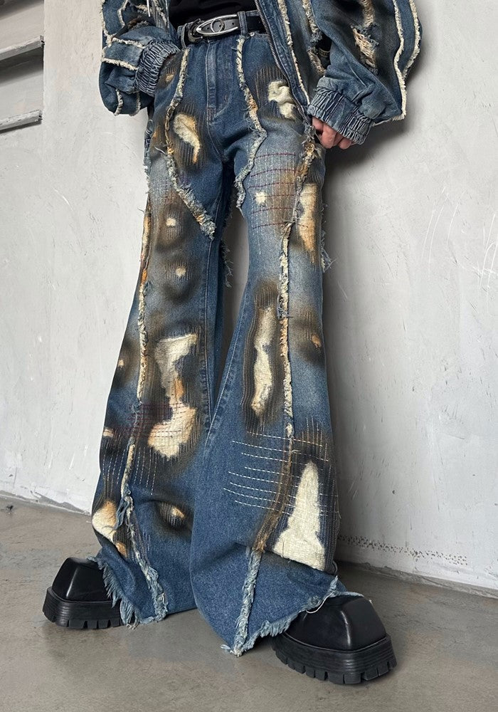 Infinity Distressed Vintage Backround Denim Set up  OR0806