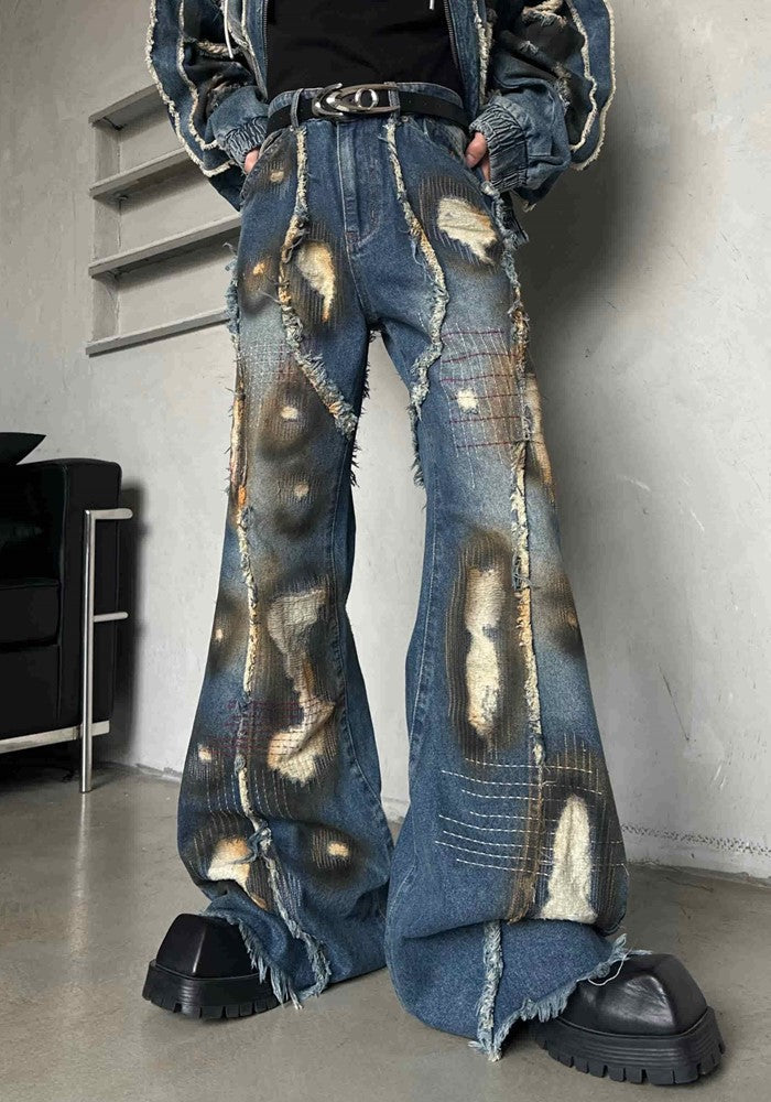 Infinity Distressed Vintage Backround Denim Set up  OR0806