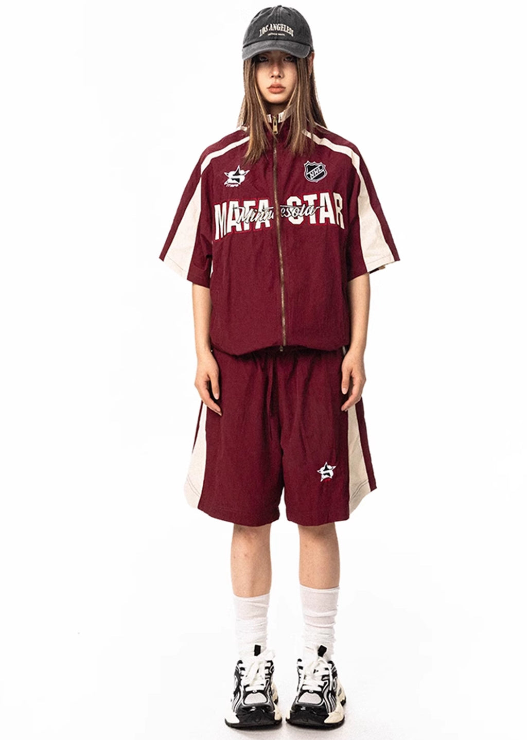 Oversized silhouette casual sporty initial set up  OR0808