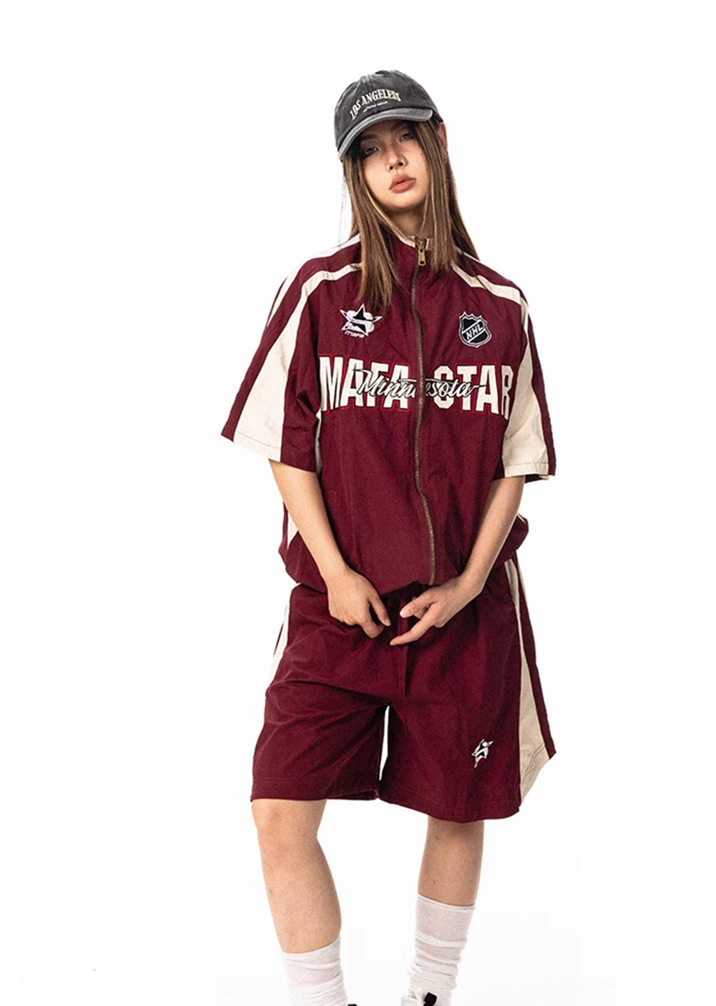 Oversized silhouette casual sporty initial set up  OR0808
